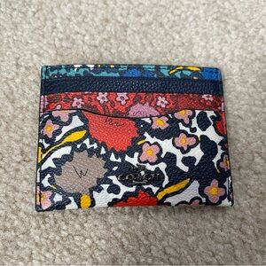 Coach Flat Card Case in Mixed Yankee Floral—57720
